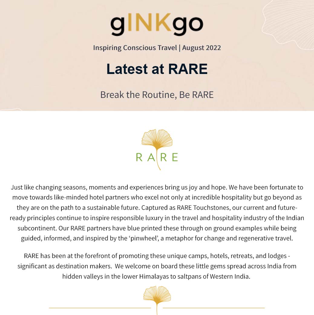 gINKgo I The RARE Newsletter | Latest At RARE | Vol 71 | August 2022