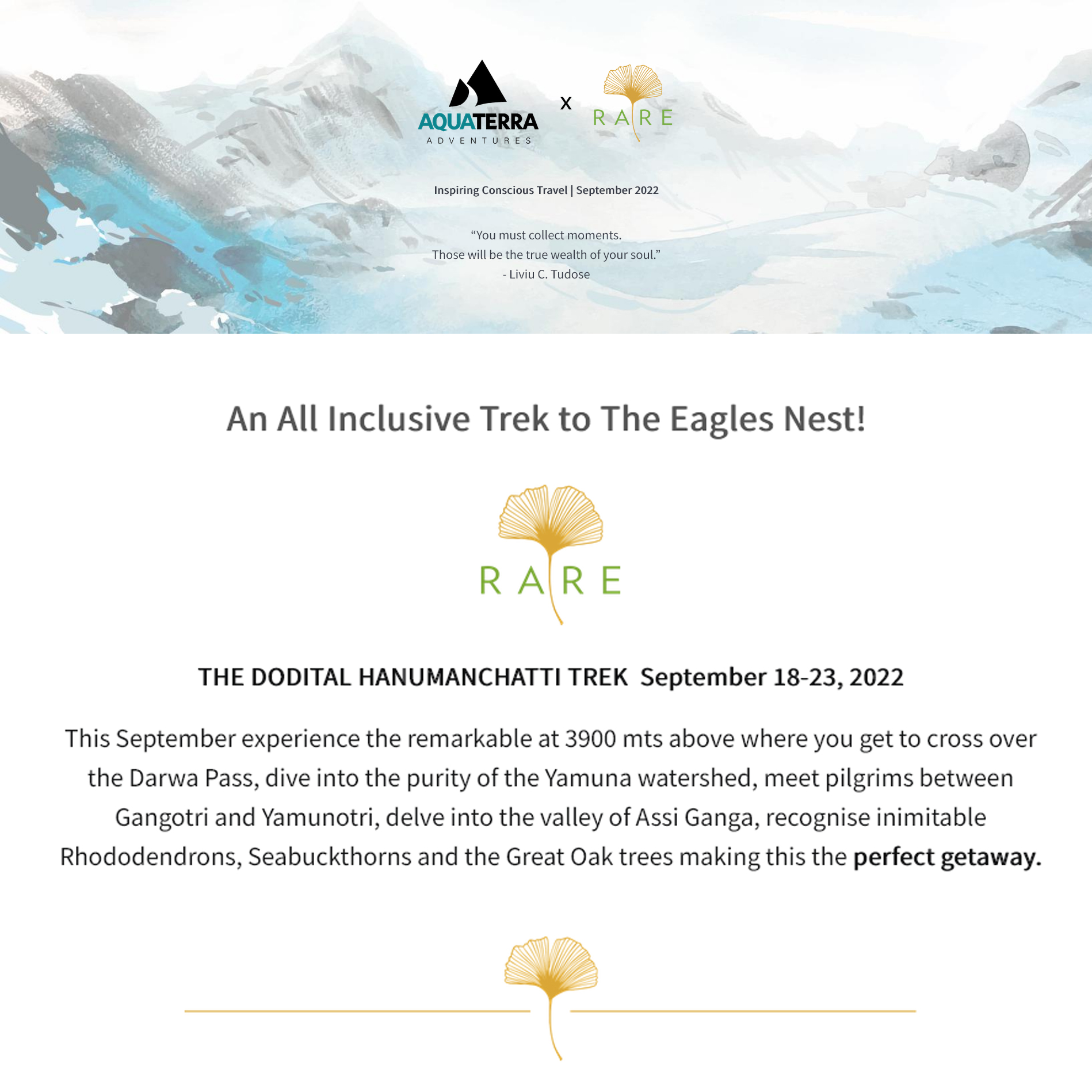 gINKgo I RARE Newsletter | Trek to the Eagles Nest | Sep 2022