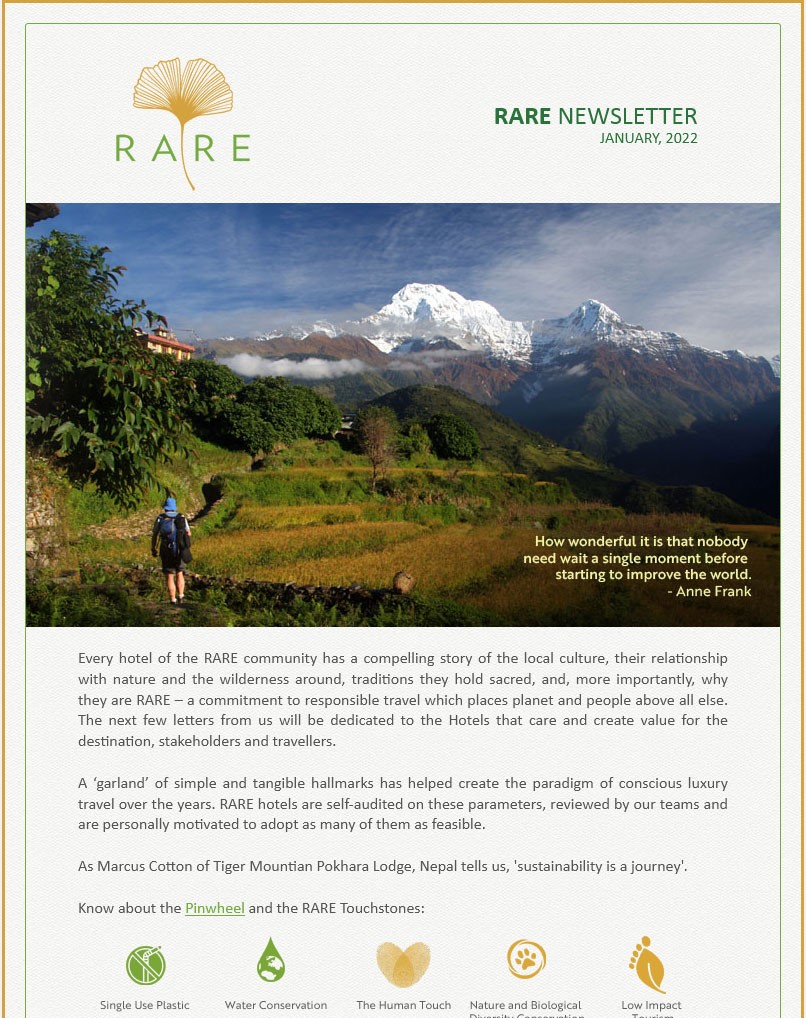 gINKgo I RARE Newsletter | An Ode to Responsible Travel, Part 1 | Vol 51 | Jan 2022